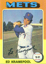 1975 Topps Baseball Cards      324     Ed Kranepool